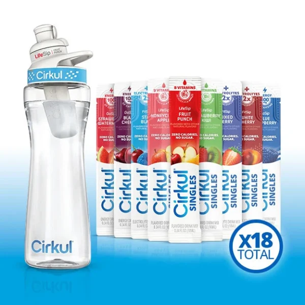 22oz. Plastic Bottle & FitSip® Mixed Berry