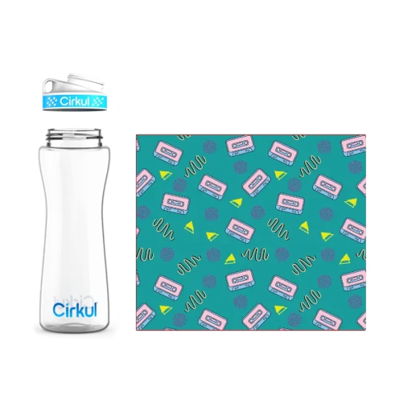 Custom 22oz. Plastic Bottle & Comfort Grip Lid