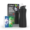 US - Matte Black bottle + black lid + 2 cartridges